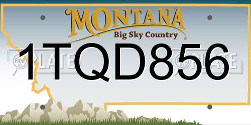 1TQD856 Montana License Plate