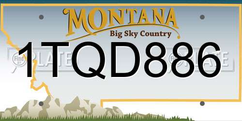 1TQD886 Montana License Plate