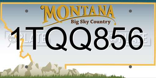 1TQQ856 Montana License Plate