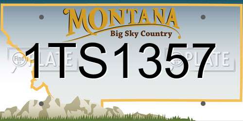 1TS1357 Montana License Plate