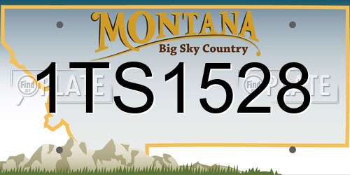 1TS1528 Montana License Plate