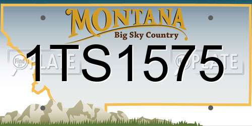 1TS1575 Montana License Plate
