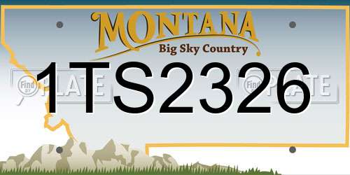 1TS2326 Montana License Plate