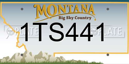 1TS441 Montana License Plate