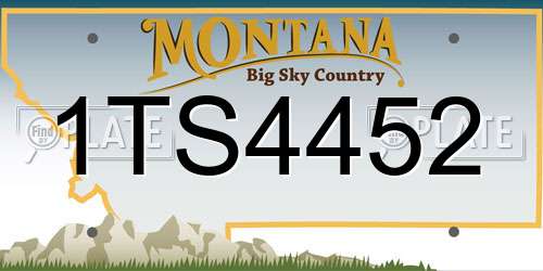 1TS4452 Montana License Plate