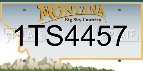 1TS4457 Montana License Plate