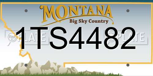 1TS4482 Montana License Plate