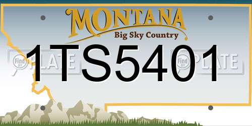 1TS5401 Montana License Plate