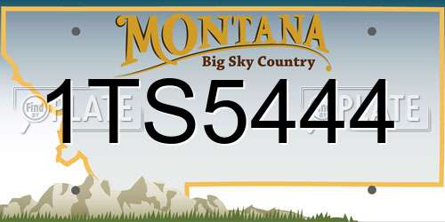 1TS5444 Montana License Plate