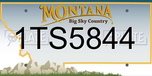 1TS5844 Montana License Plate