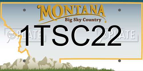 1TSC22 Montana License Plate