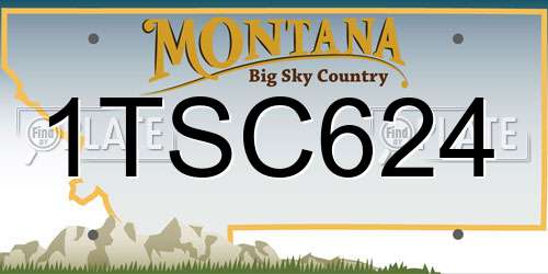 1TSC624 Montana License Plate