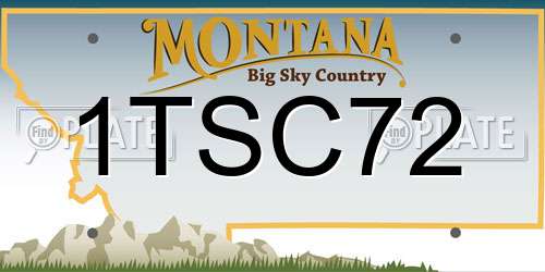 1TSC72 Montana License Plate