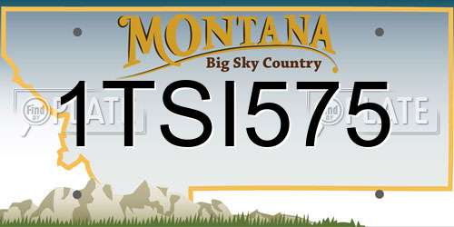 1TSI575 Montana License Plate