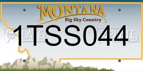 1TSS044 Montana License Plate