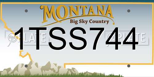 1TSS744 Montana License Plate