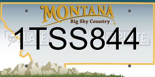 1TSS844 Montana License Plate