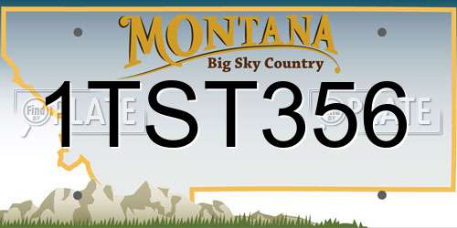 1TST356 Montana License Plate
