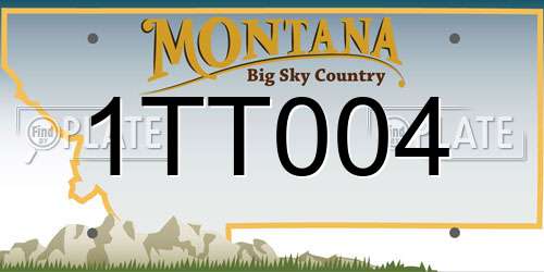 1TT004 Montana License Plate