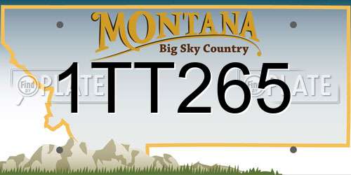 1TT265 Montana License Plate