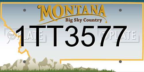 1TT3577 Montana License Plate