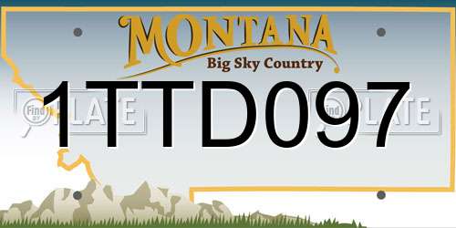 1TTD097 Montana License Plate
