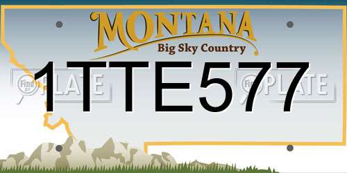 1TTE577 Montana License Plate