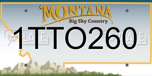 1TTO260 Montana License Plate