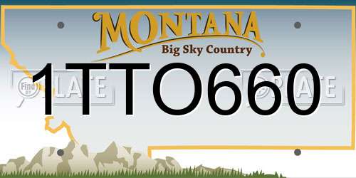 1TTO660 Montana License Plate