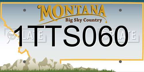 1TTS060 Montana License Plate