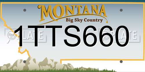 1TTS660 Montana License Plate