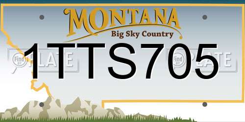 1TTS705 Montana License Plate