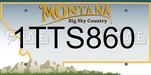 1TTS860 Montana License Plate