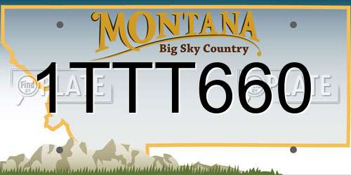 1TTT660 Montana License Plate