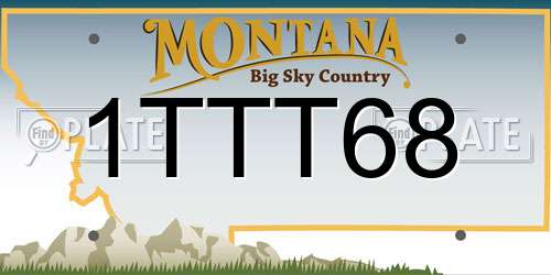 1TTT68 Montana License Plate