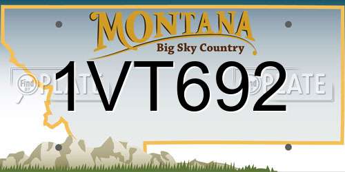 1VT692 Montana License Plate