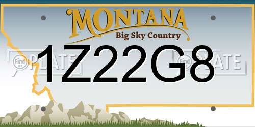 1Z22G8 Montana License Plate