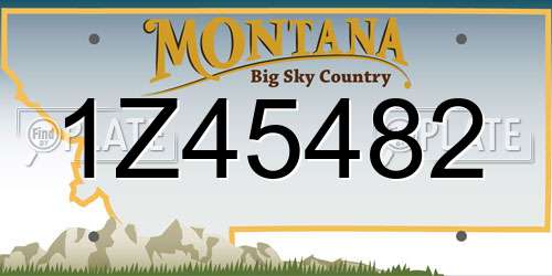 1Z45482 Montana License Plate