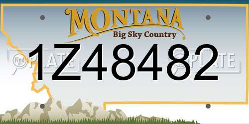 1Z48482 Montana License Plate