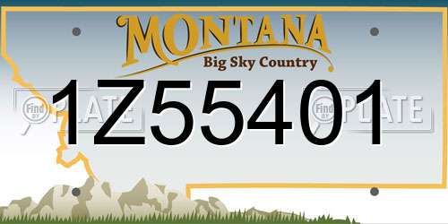 1Z55401 Montana License Plate
