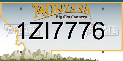 1ZI7776 Montana License Plate
