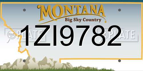 1ZI9782 Montana License Plate