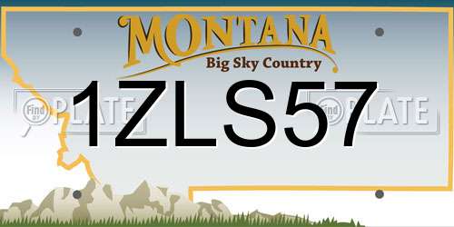 1ZLS57 Montana License Plate