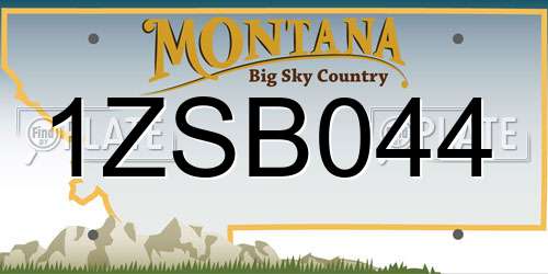 1ZSB044 Montana License Plate