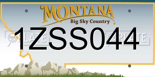 1ZSS044 Montana License Plate