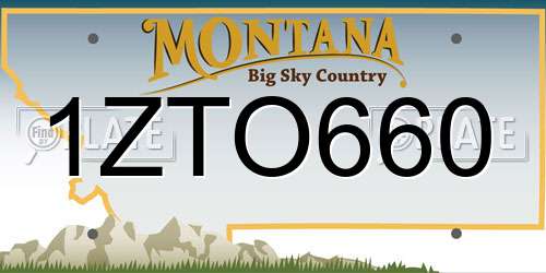 1ZTO660 Montana License Plate