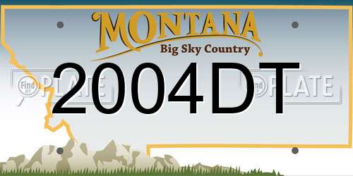 2004DT Montana License Plate
