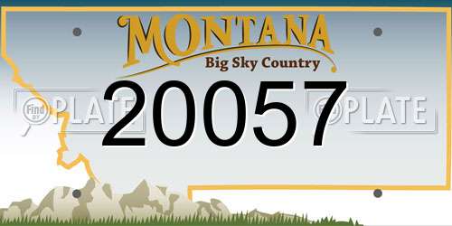 20057 Montana License Plate