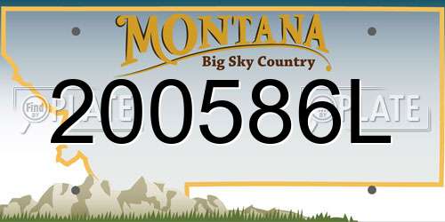 200586L Montana License Plate