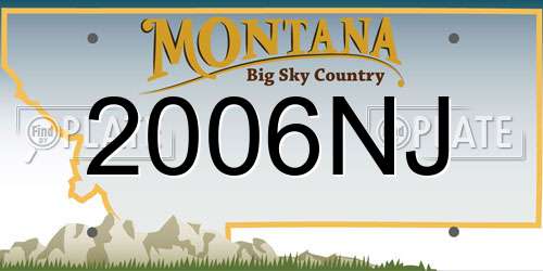 2006NJ Montana License Plate